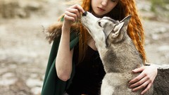 Woman Wolves models redheads Katya Severnay