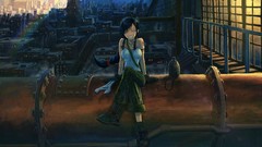 Woman Wrench smiling soft shading ahoge