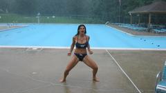 Woman WTF swimming pools