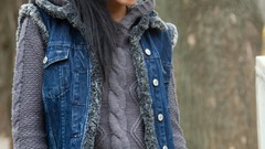 Woman young sunglasses brunettes sweaters Malina A