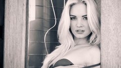 Women blondes lingerie underwear boobs grayscale pornstars 