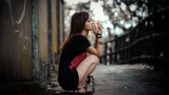 Women oil asians mikako