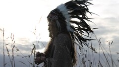 women outdoors headdress reeds feathers Women nature Plants sky