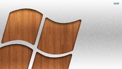 Wood logos microsoft windows brushed