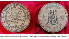 Wooden nickel Th anniversary