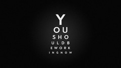 Work Typography minimalistic Eye Test