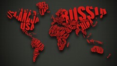 world map digital art Map red typo Typography creativity
