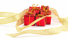 Wrapped Christmas presents The