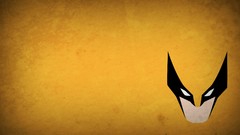 X-Men wolverine yellow background superheroes minimalistic 
