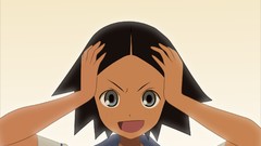 Yellow background faces schoolgirls anime girls blue eyes 