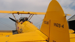 Yellow biplane plane Aircraft
