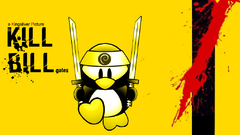 Yellow blood Linux tux