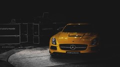 Yellow cars Mercedes-Benz sls amg yellow cars SLS AMG Black 