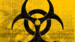 Yellow caution biohazard Chemical