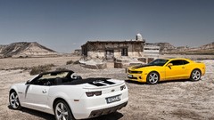 Yellow Chevrolet vehicles chevrolet camaro muscle cars EU