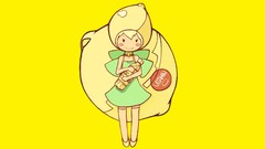 Yellow dress yellow background blondes anime girls c.c. Lemon