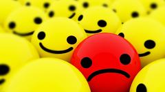 Yellow emo sad faces