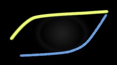 Yellow eye colors weird splashes cyan Photo manipulation