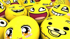 Yellow eyes smiley funny facebook feeling