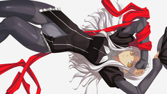 Yellow eyes white hair