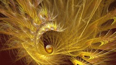 Yellow Fractals spin digital art