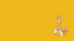 Yellow funny guillotine