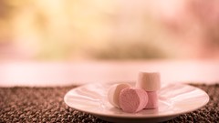 Yellow love pink heaven morning cakes disk fabrics marshmallow 