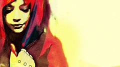 Yellow red woman emo gloves jena lee Photo manipulation