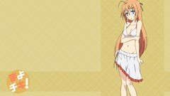 Yellow Ribbons anime girls blue eyes mayo chiki bikini hair 