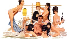 You Only Live Twice sean connery james bond artwork bathtubs