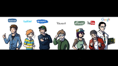 Youtube Twitter wikipedia deviantart