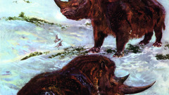 Zdenek Burian prehistoric rhinoceros