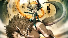 Zelda Midna Wolf Link