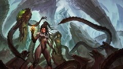 Zerg queen blades artwork video games Sarah Kerrigan Queen Of 