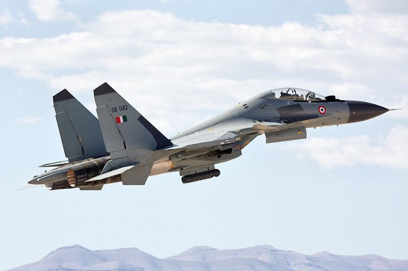 Indian Air Force Fighter Jet — Gray, Dynamic, Afternoon, Photograph, Aircraft