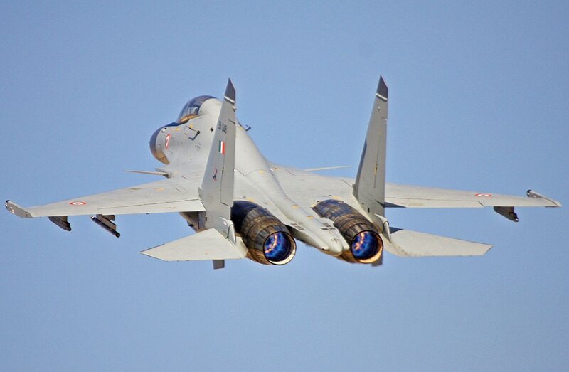 Indian Air Force Fighter Jet — Gray, Dynamic, Afternoon, Photograph