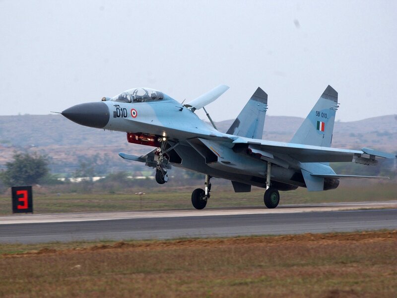 Indian Air Force fighter jet on runway
