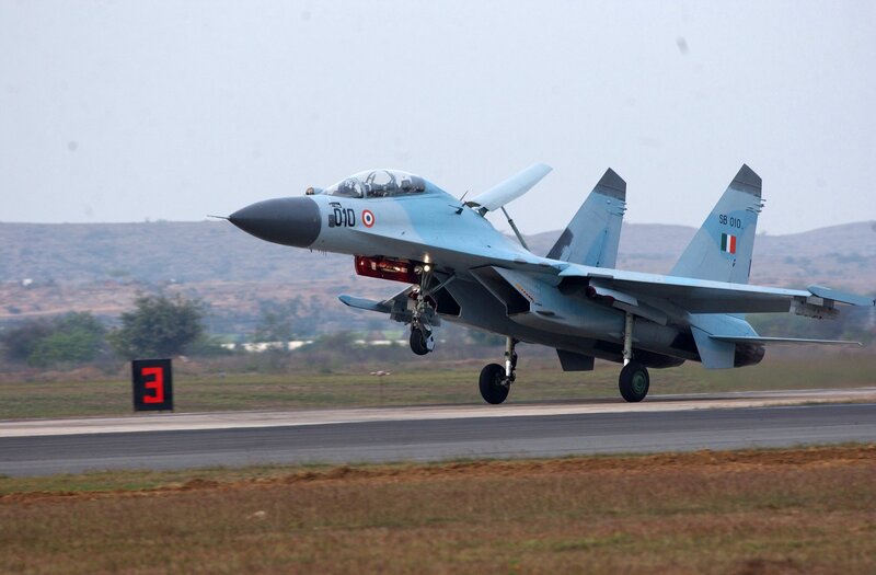 Indian Air Force fighter jet on runway