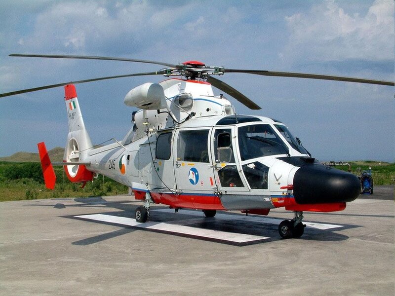 Indian Air Force helicopter on tarmac