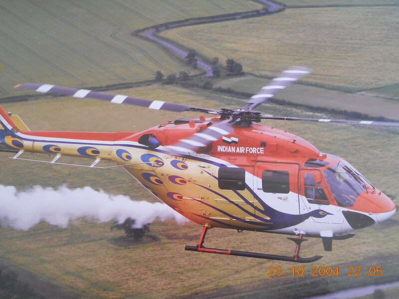 Indian Air Force Helicopter — Red
