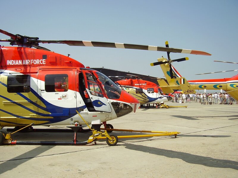 Indian Air Force helicopters on display