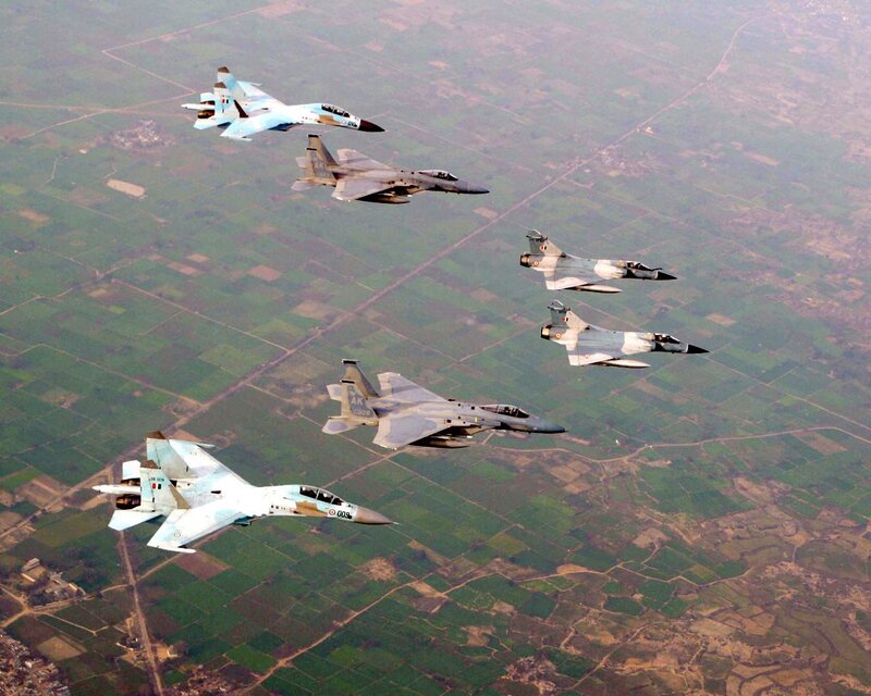 Indian Air Force jets in formation