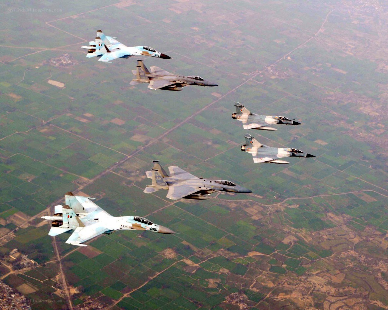 Indian Air Force jets in formation