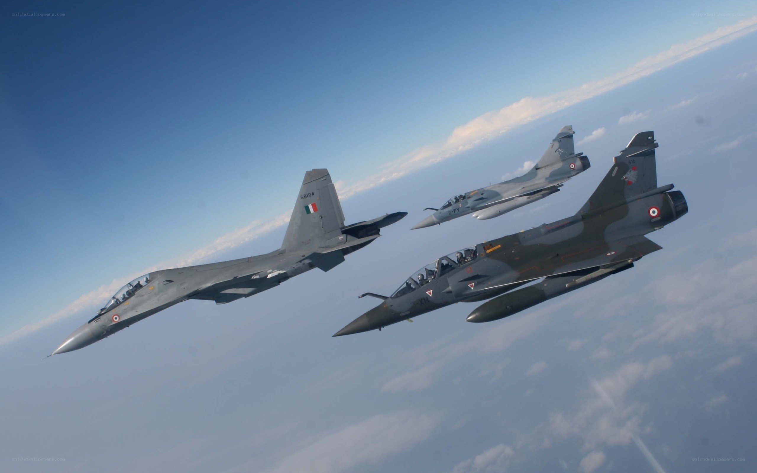 Indian Air Force jets in formation