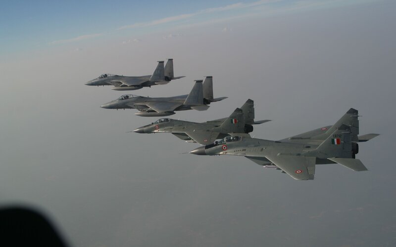 Indian Air Force jets in formation