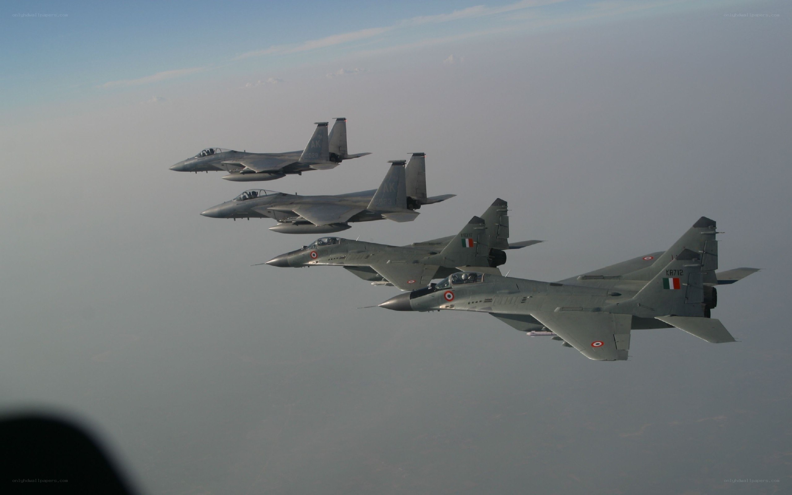 Indian Air Force jets in formation