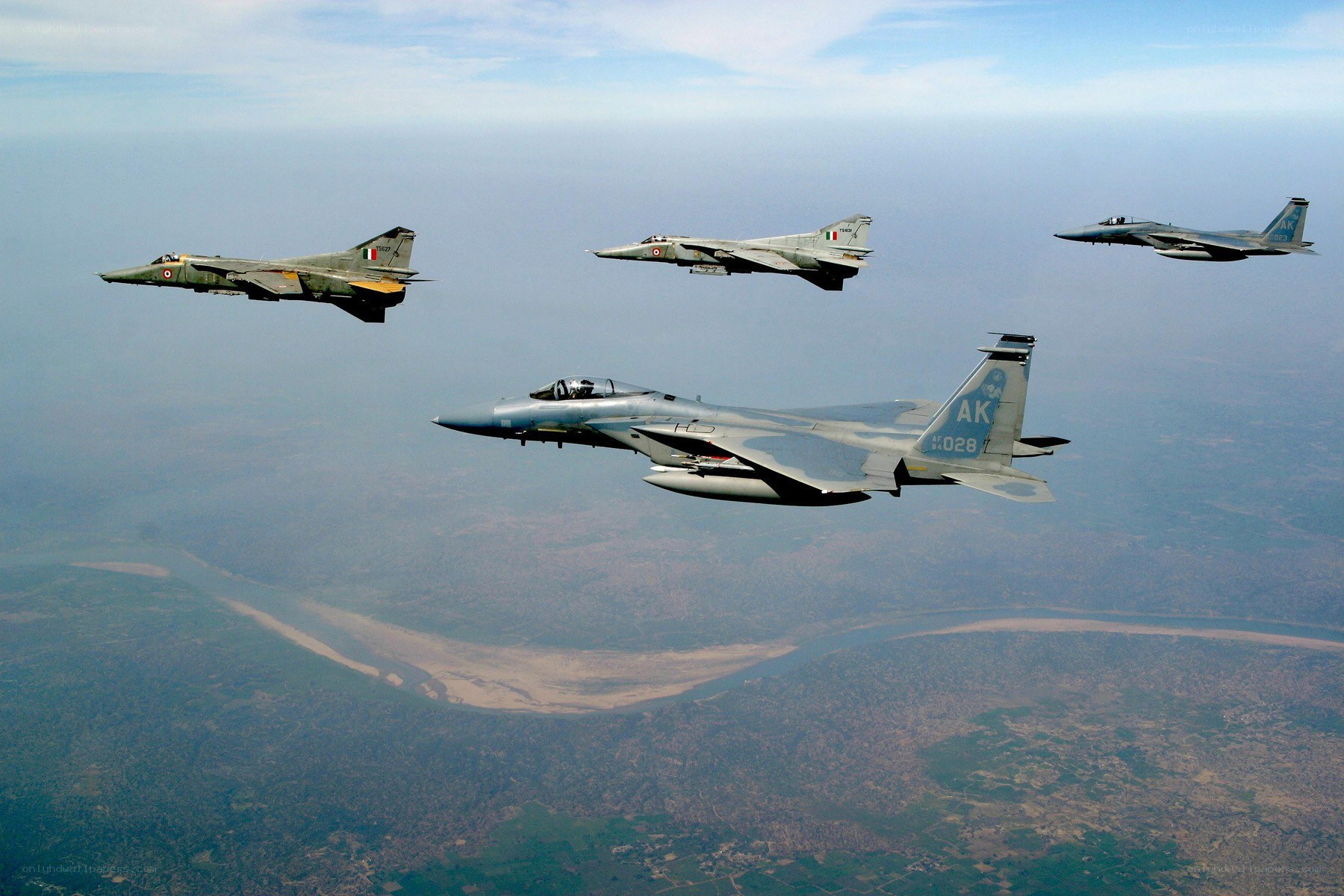 Indian Air Force jets in formation