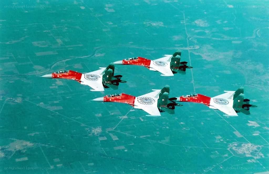 Indian Air Force jets in formation