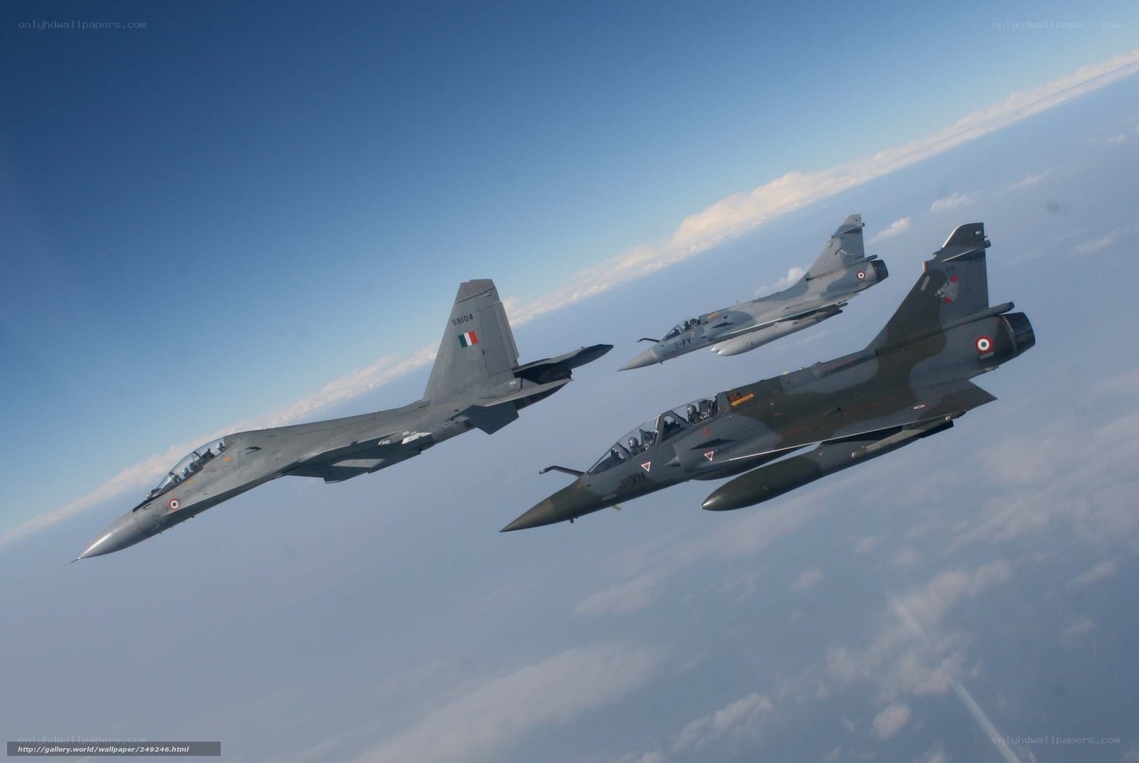 Indian Air Force jets in formation