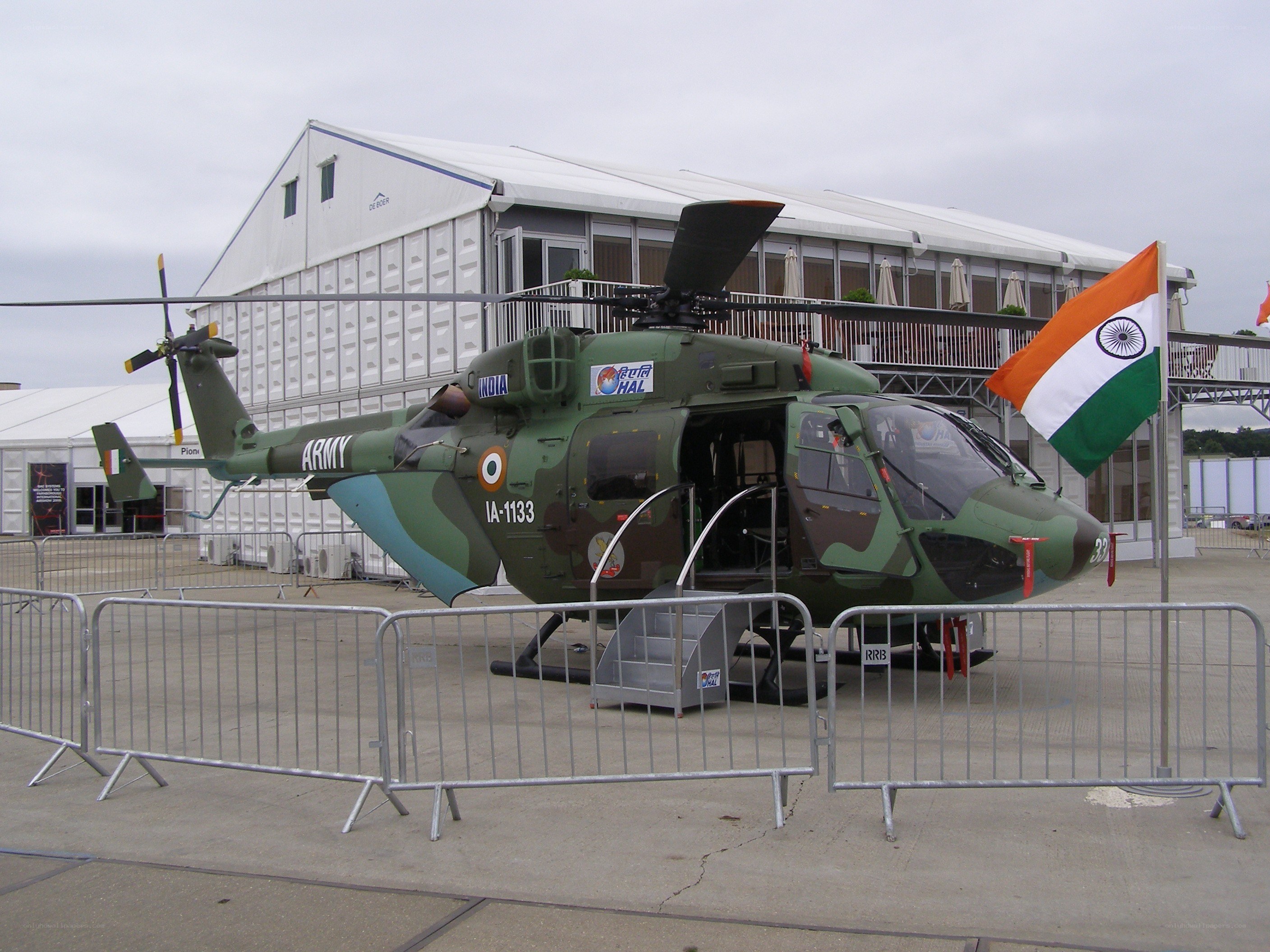 Indian Army helicopter on display